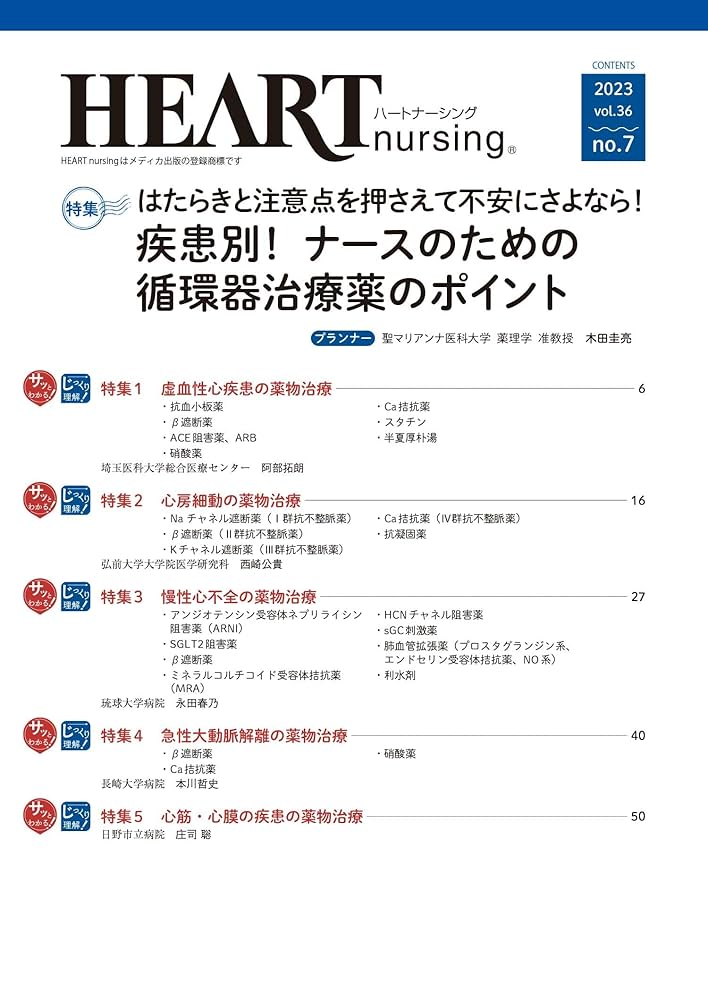 ハートナーシング 2023年7月号 はたらきと注意点を押さえて不安